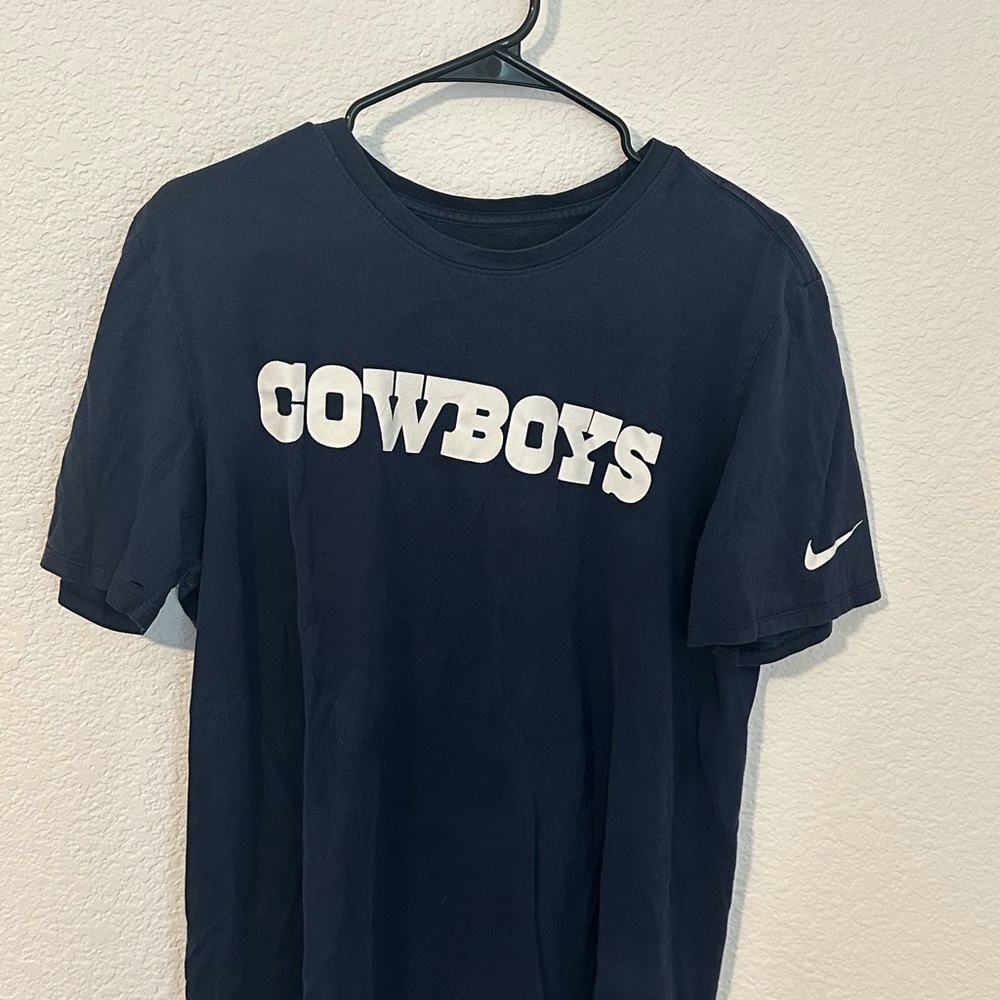 Nike Dallas Cowboys T Shirt Mens Large Navy Blue Graphic Tee Y2K Streetwear